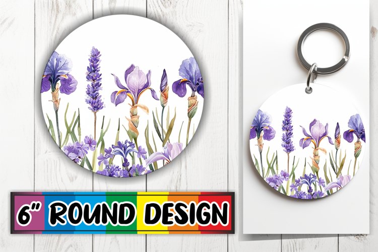 Petal Power Sublimation Circle - Charm Round example image 1