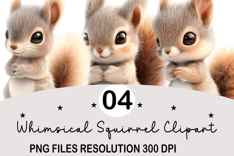 Whimsical Squirrel Clipart