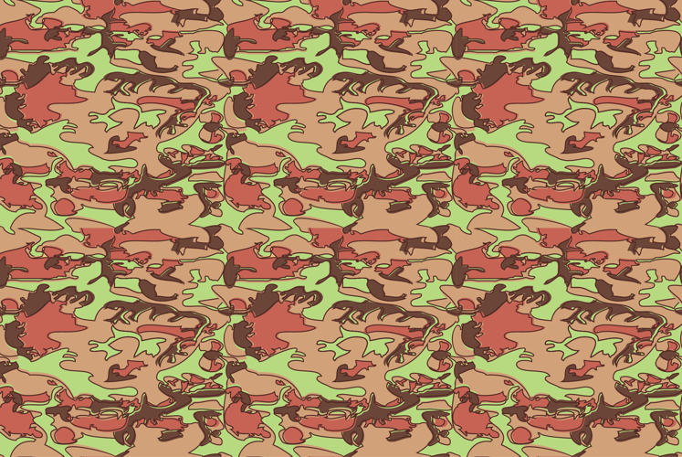 Seamless Camouflage Pattern in Brown Green background Modern