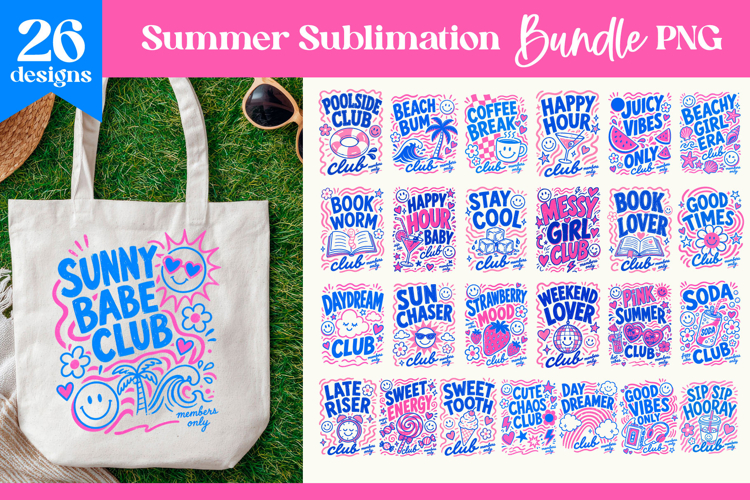 Summer Quote Bundle PNG | Beach Club Sublimation