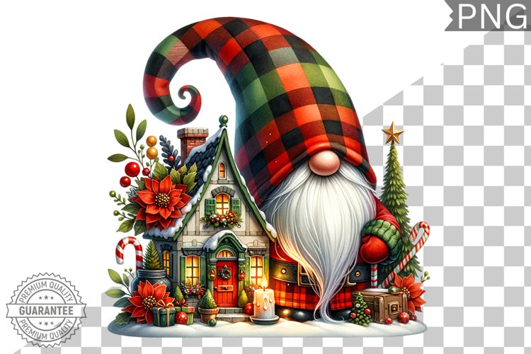 Christmas Gnome Sublimation - Clipart PNG Design