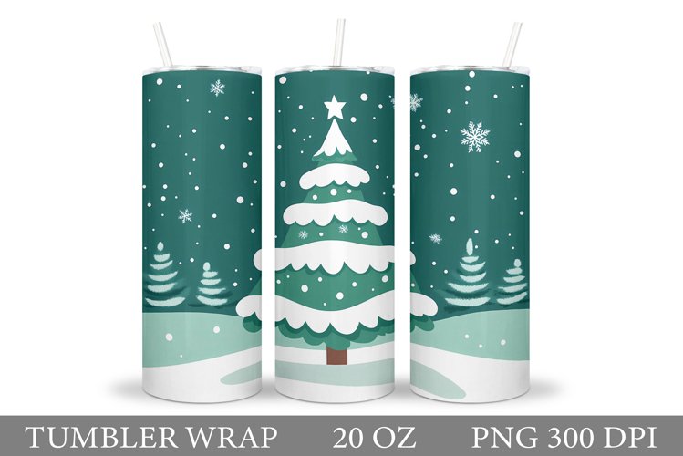 Christmas Tree Tumbler Sublimation. Christmas Tumbler Design