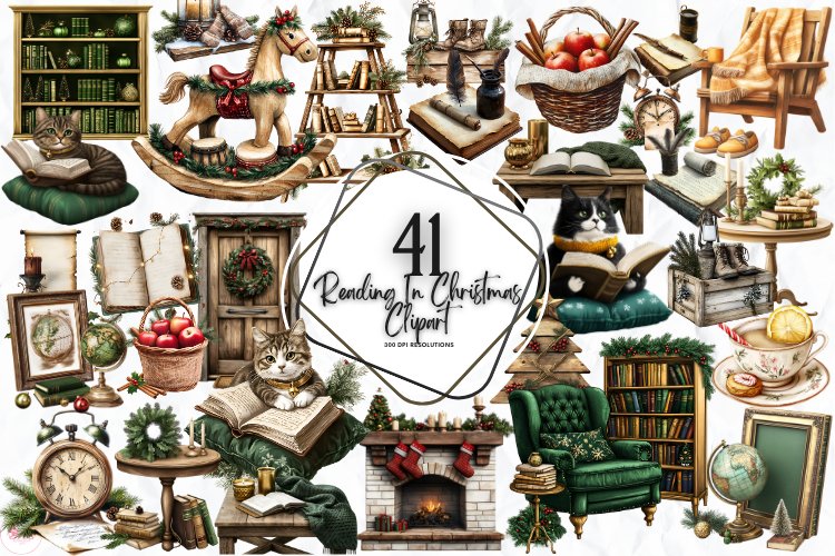 Christmas Fireplace Clipart Image 14