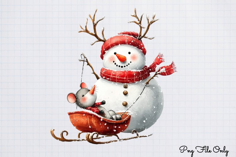 Cute Snowman Clipart Image 2