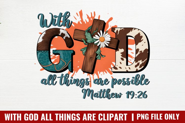 With God All Things Are Possible PNG