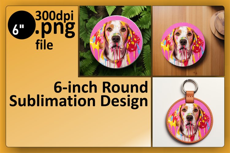 Playful Pooches on Parade: Round Dog Designs example image 1
