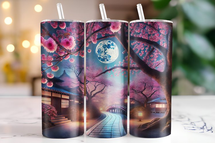 Cherry blossom Tumbler Wrap | Sublimation | Tumblers