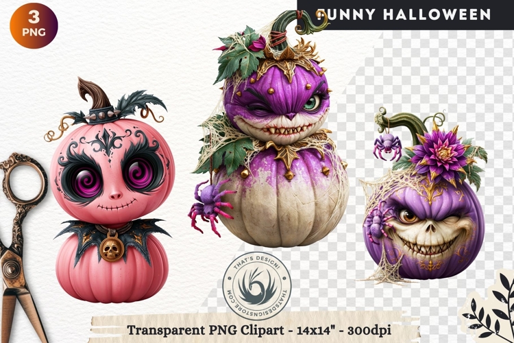 Funny Halloween characters Clipart Spooky graphics