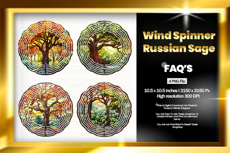Russian Sage Roses Wind Spinner - 04 Variations example image 1