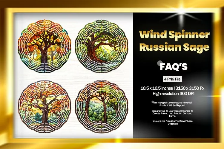 Russian Sage Roses Wind Spinner - 04 Variations