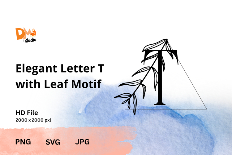 Leaf Monogram Svg Image 7