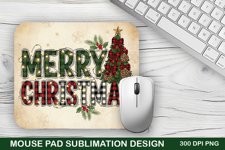 Merry Christmas Mouse Pad Sublimation - Christmas Design