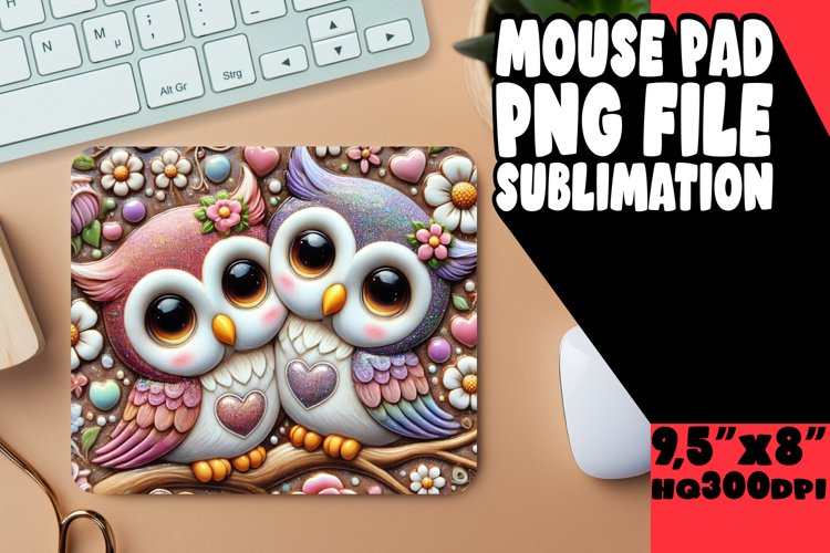 Bright Mouse Pad Design Sublimation, Sweet Animals