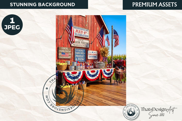 Patriotic Americana Backdrops - 4th of july backgrounds