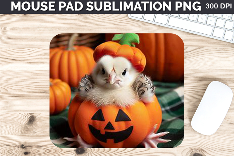 Watercolor Turkey Mouse Pad Sublimation - Thanksgiving PNG