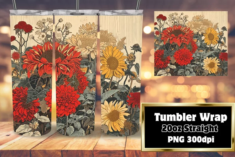 Classic Blossom Sublimation Tumbler - 20oz