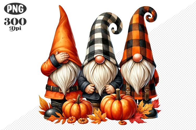 Halloween Gnomes Sublimation - Clipart PNG Design