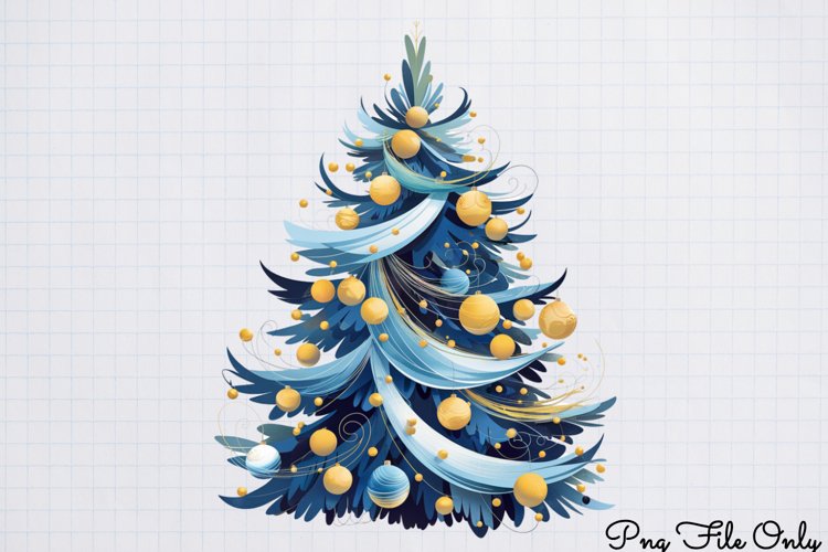 Winter Christmas Tree Sublimation PNG