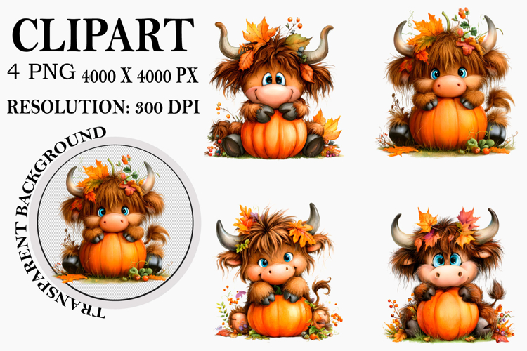 Whimsical Autumn Clipart Watercolor PNG