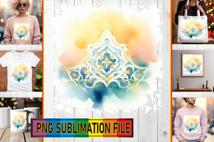 Joyful TSHIRT Gift Ideas PNG, Watercolor Pattern