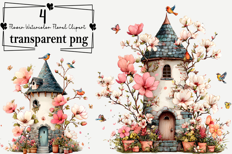 Watercolor Flower Clipart Image 8
