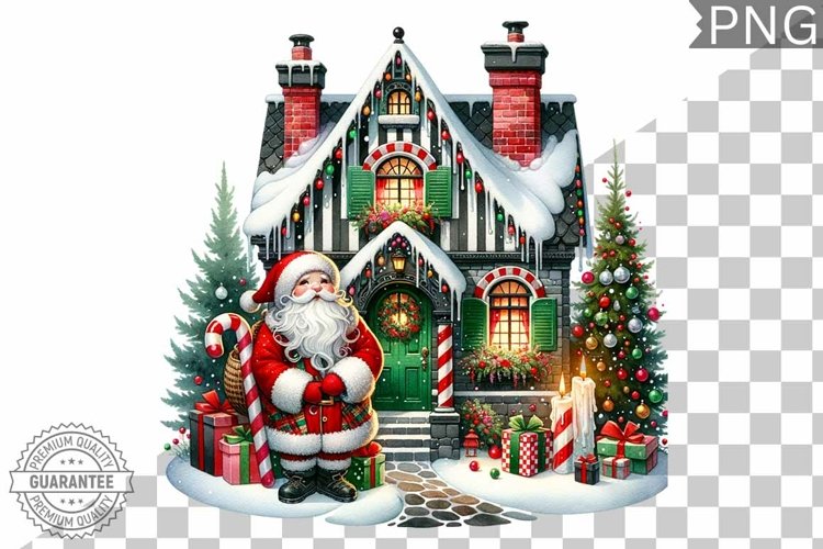 Christmas Santa Sublimation - Clipart PNG Design