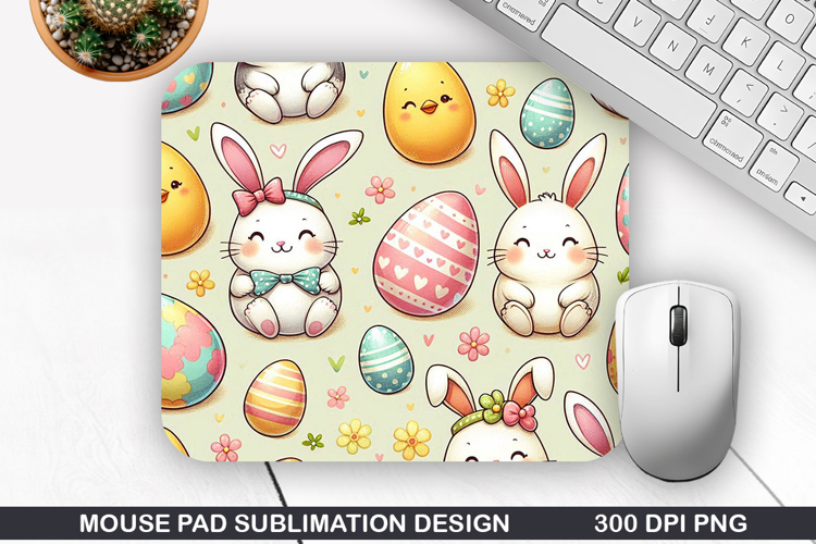 Easter Eggs Mouse Pad Sublimation, Easter Mouse Pad PNG