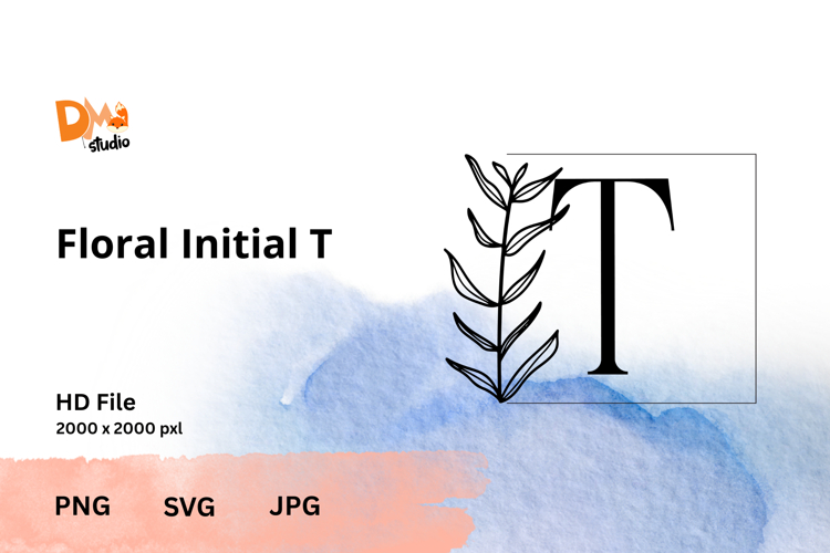 Leaf Monogram Svg Image 20
