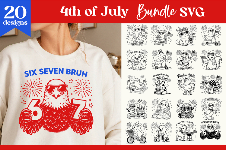 4th of July Animals SVG Bundle | Summer Sublimation