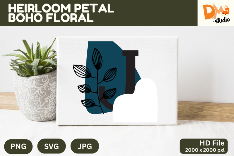 Boho Floral Svg