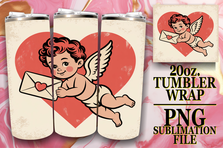 JOYFUL ESCAPE 20oz TUMBLER WRAP, Cupid