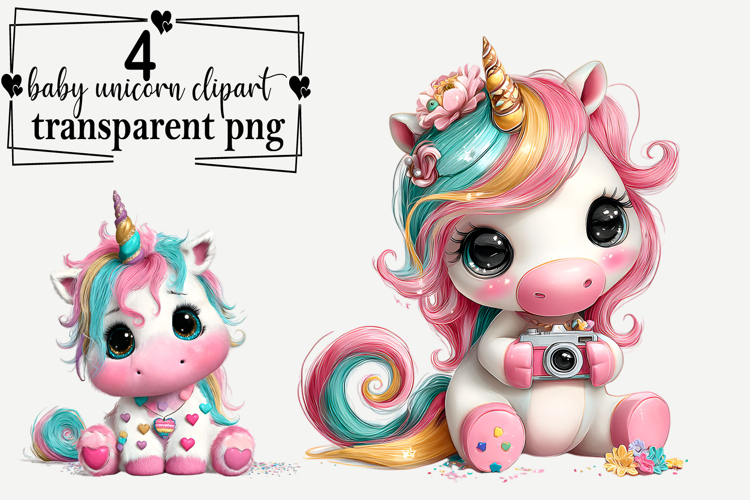 Cute Unicorn Clipart Image 10