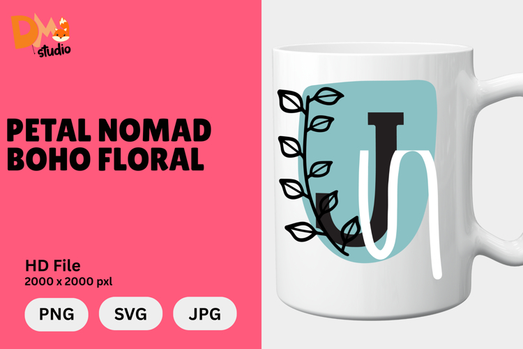 Petal Nomad Boho Floral Monogram