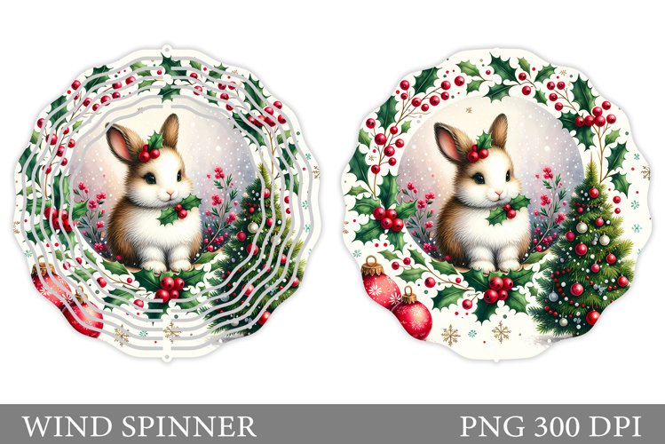 Christmas Bunny Wind Spinner. Christmas Wind Spinner example image 1