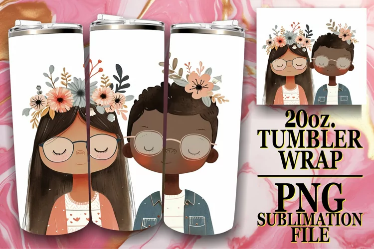 Boho Chic Kids Tumbler Art 20oz