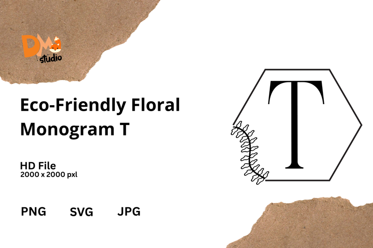 Eco-Friendly Floral Monogram