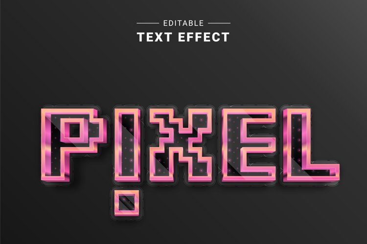 Editable Text Effect for Illustrator. Vector Graphic styles