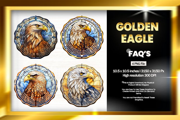 Golden Eagle Wind Spinner Sublimation - 04 Variations