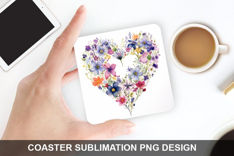Spring Flower - Coaster Sublimation Design