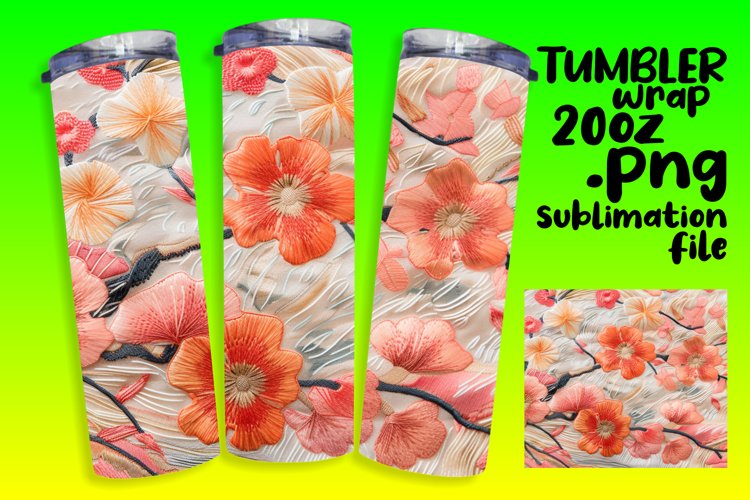 Bold Colorful Sublimation Tumbler Wrap example image 1