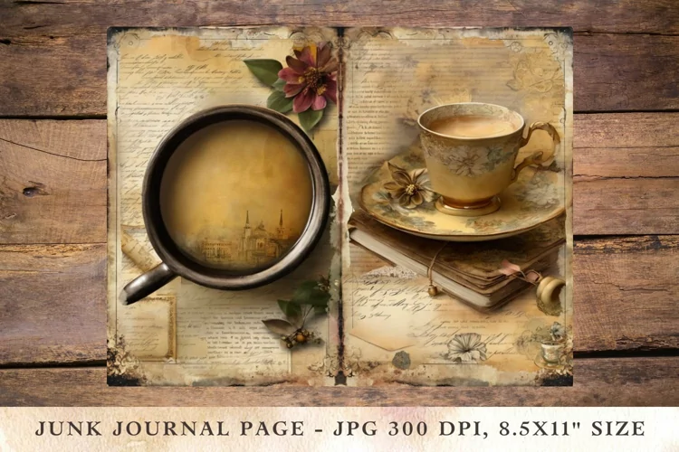 Printable Junk Journal Pages coffee 5