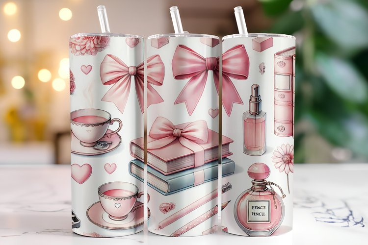 Bow & books Tumbler Wrap | Sublimation | Tumblers