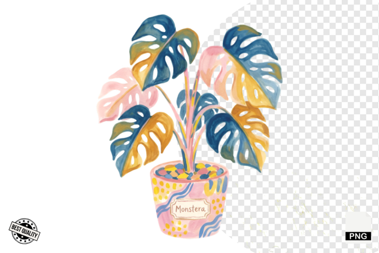 Charm Summer Houseplant Clipart example image 1