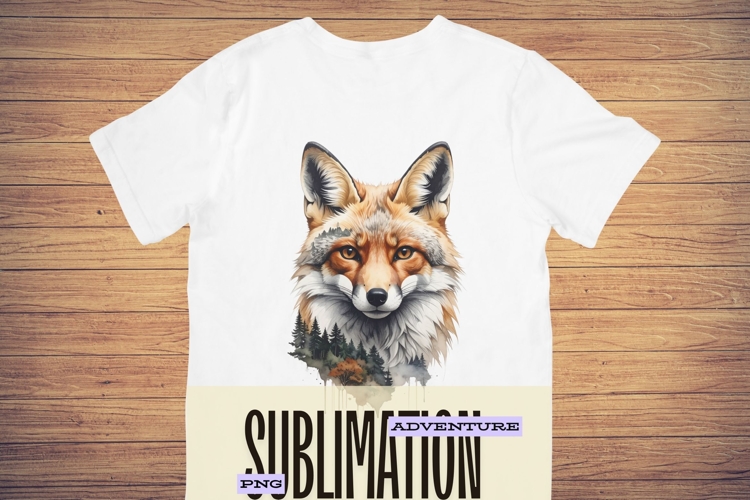 Adventure Fox PNG Sublimation Camping TShirt Design Artwork
