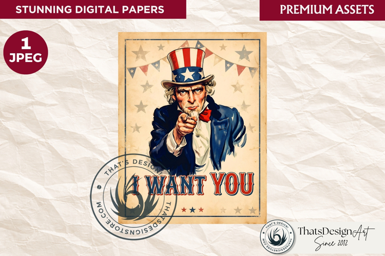 Patriotic Vintage 4th of July Junk Journal digital paper