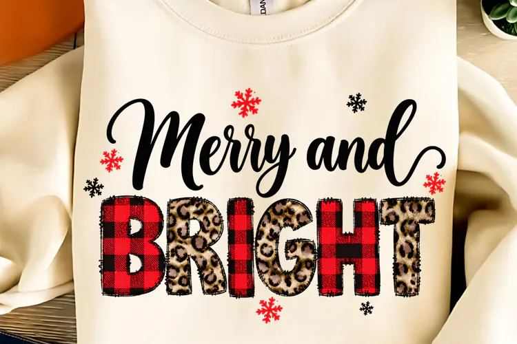 Merry and Bright PNG, Preppy Merry Coquette Christmas PNG