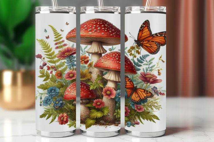 Tumbler Wrap 20 oz - mushroom