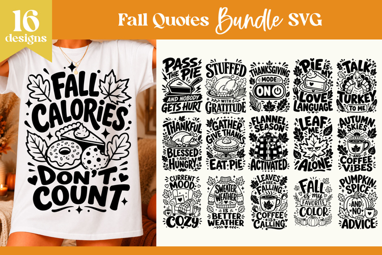Fall Quote SVG Bundle | Autumn Thanksgiving Quote