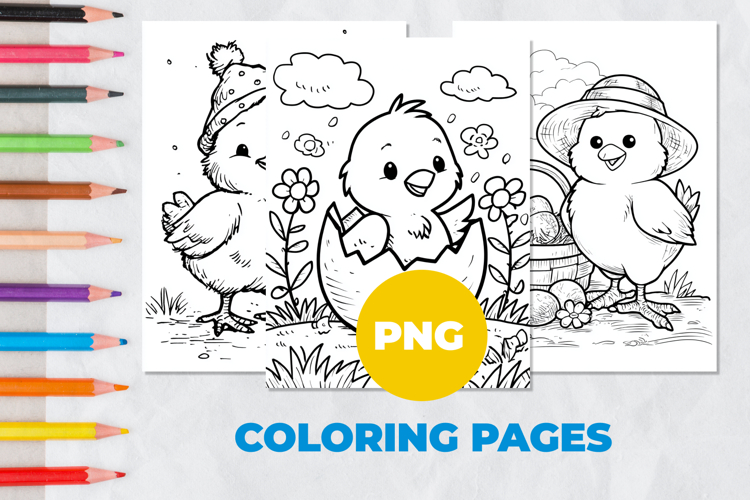 Cute chick Coloring Pages | Coloring book
