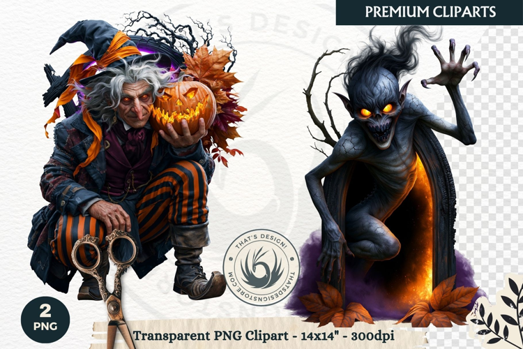 Gothic Dark Fantasy Halloween Nightmare Horror Clipart PNG